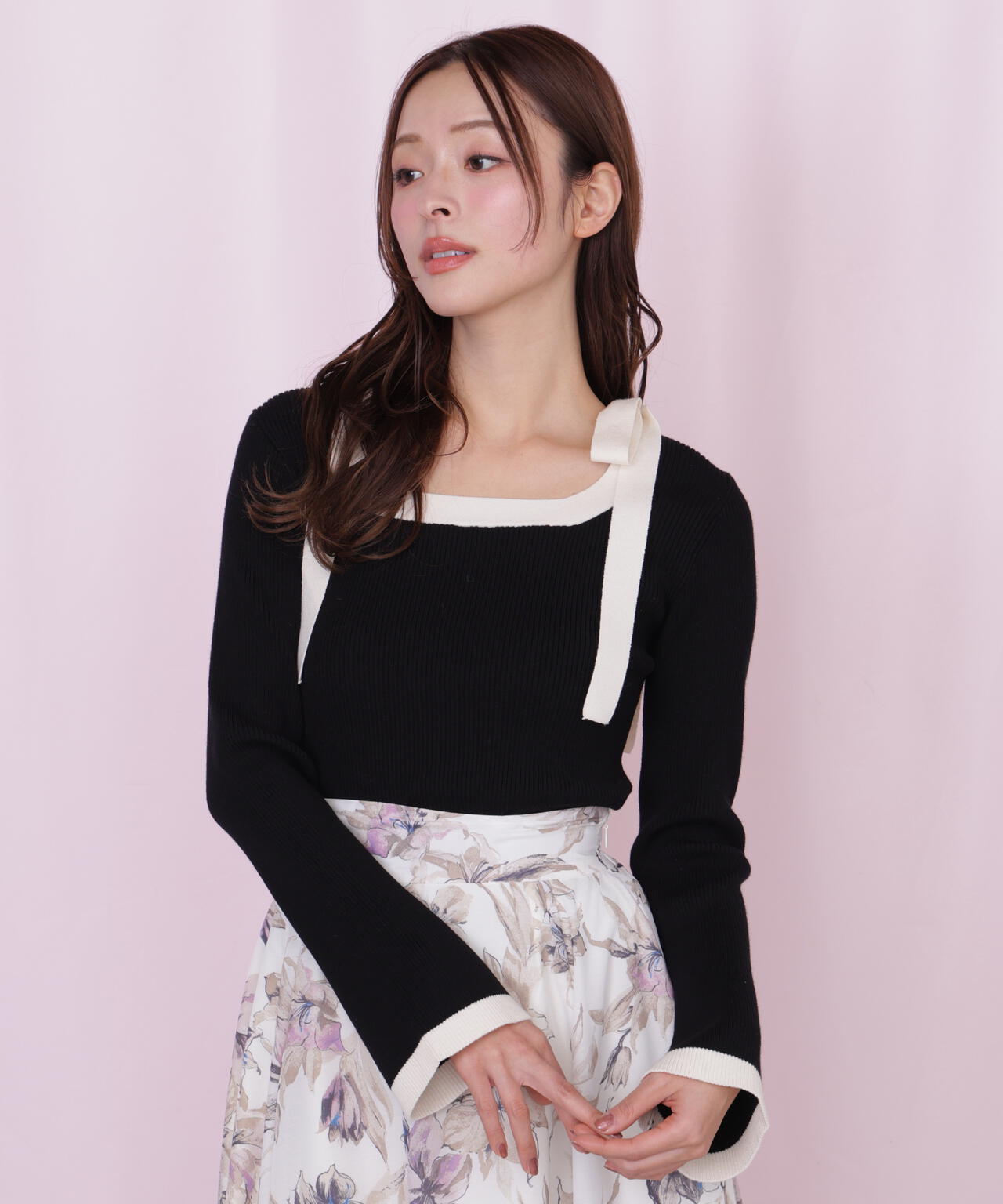 肩リボン配色ニット | JILL by JILL STUART（ジル バイ ジル