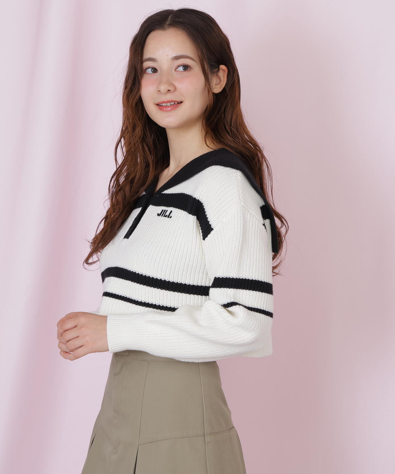 ビッグカラー畔ニット | JILL by JILL STUART（ジル バイ ジル