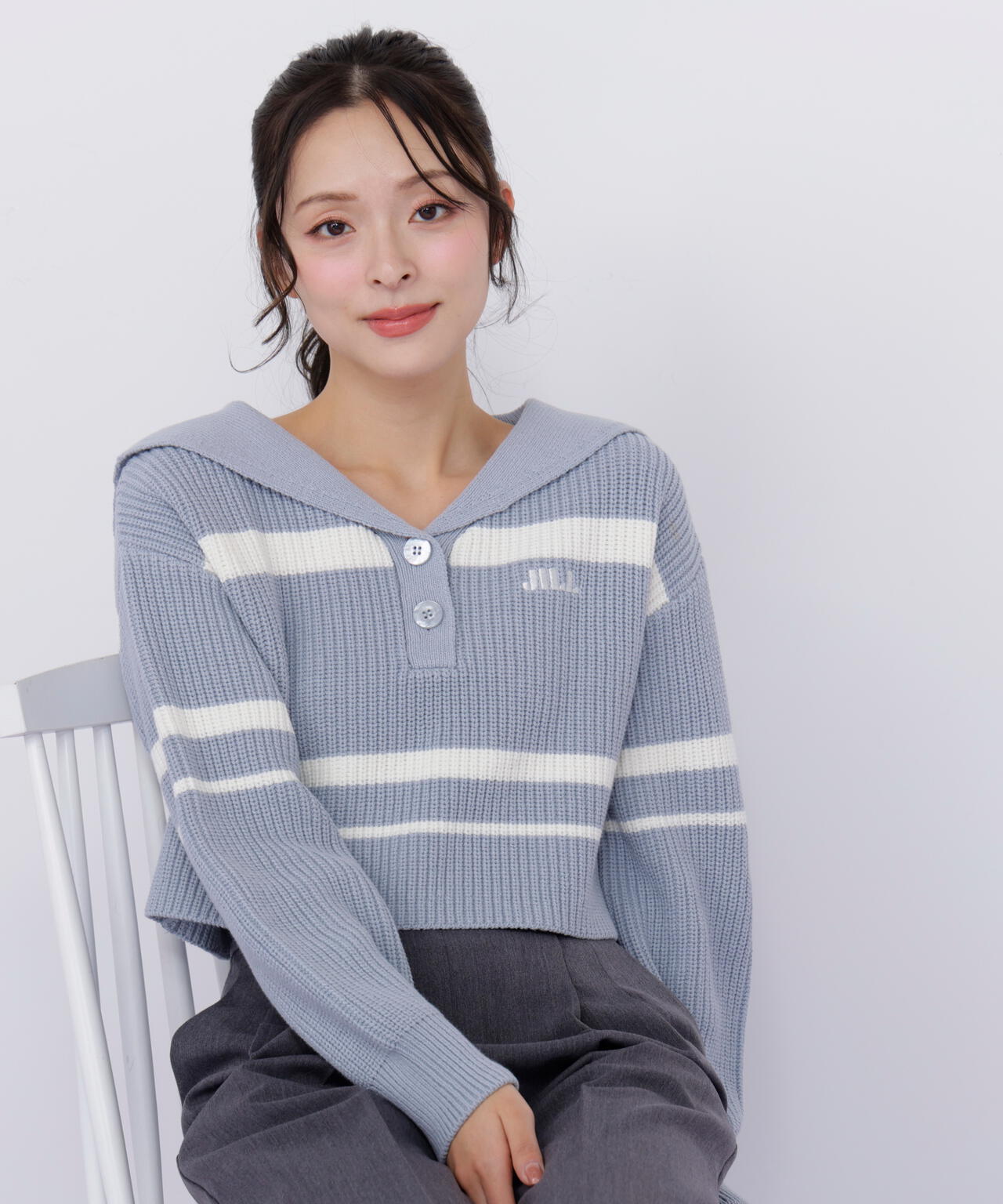 ビッグカラー畔ニット | JILL by JILL STUART（ジル バイ ジル