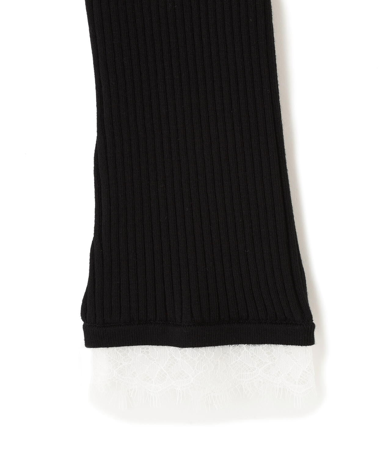 レーストリミングリブニット