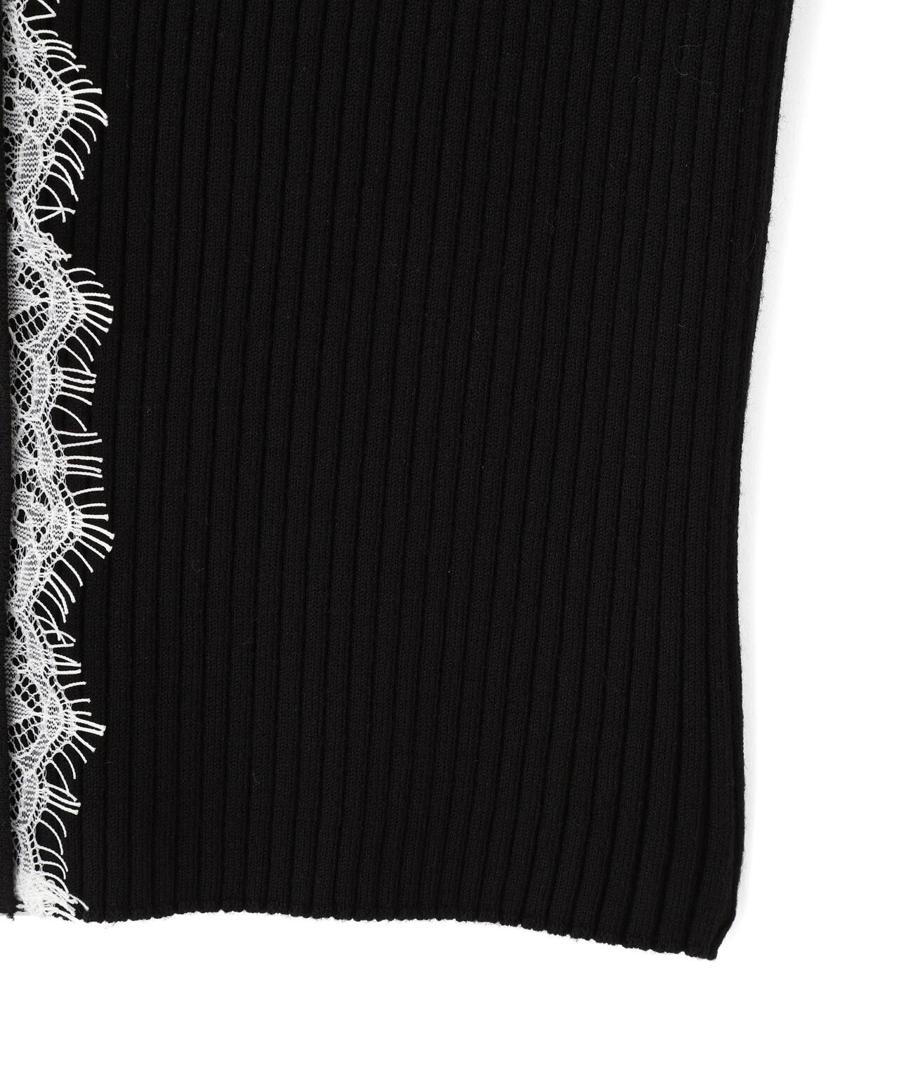 レーストリミングリブニット