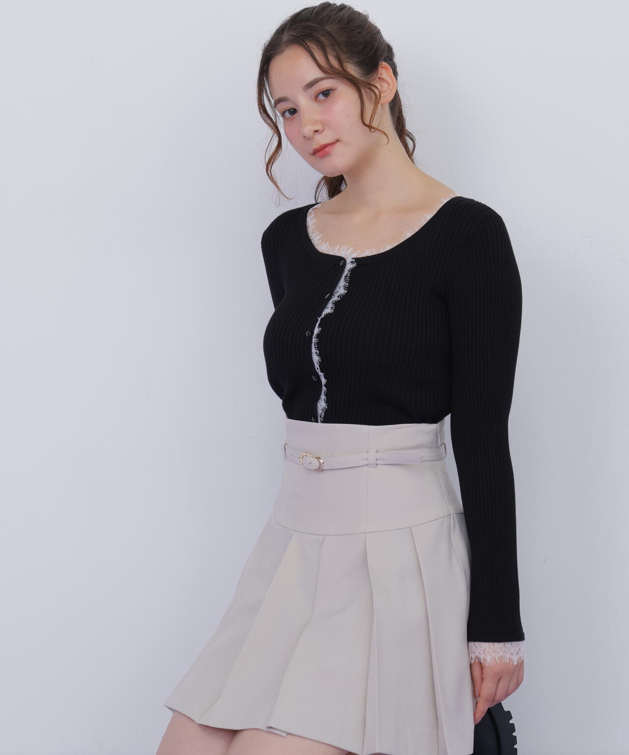 レーストリミングリブニット | JILL by JILL STUART（ジル バイ ジル