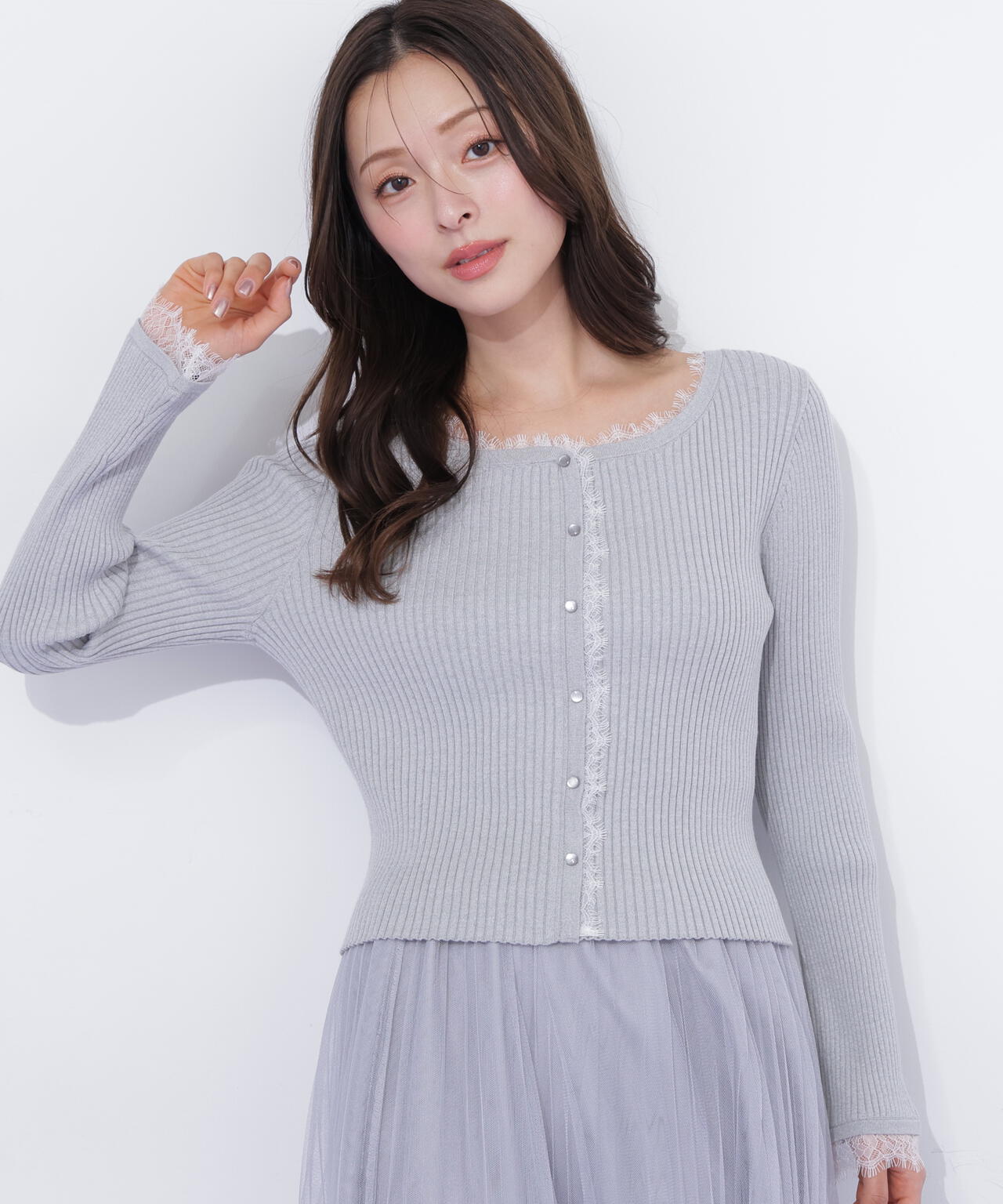 レーストリミングリブニット | JILL by JILL STUART（ジル バイ ジル