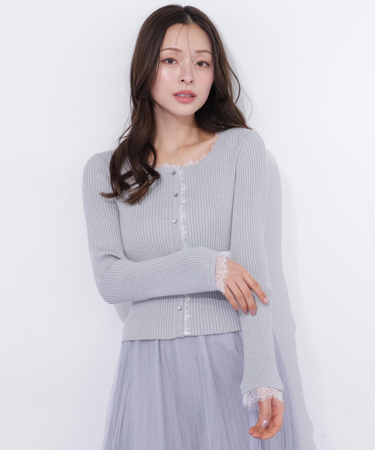 レーストリミングリブニット | JILL by JILL STUART（ジル バイ ジル