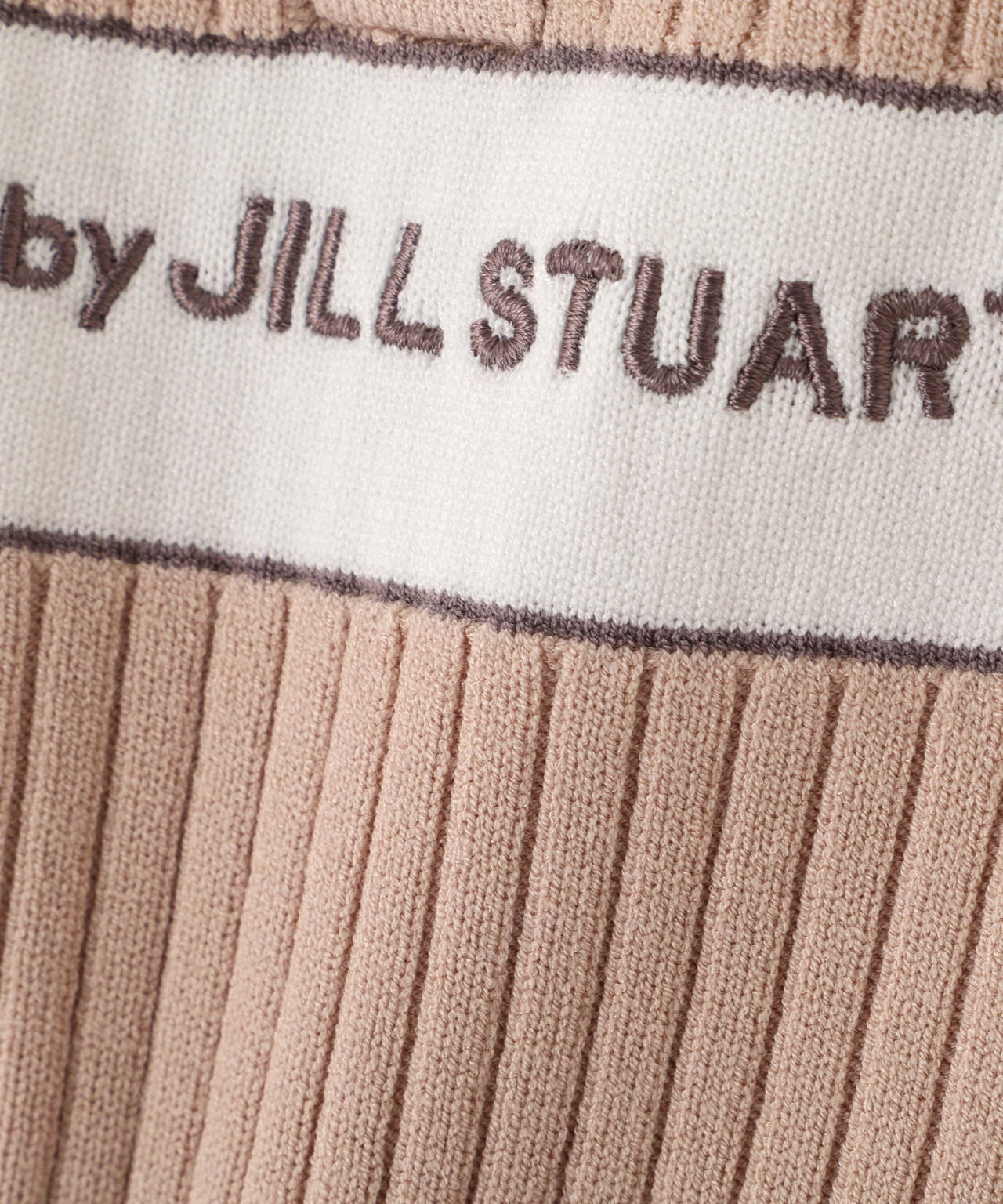 ポロ襟配色ラインリブニット