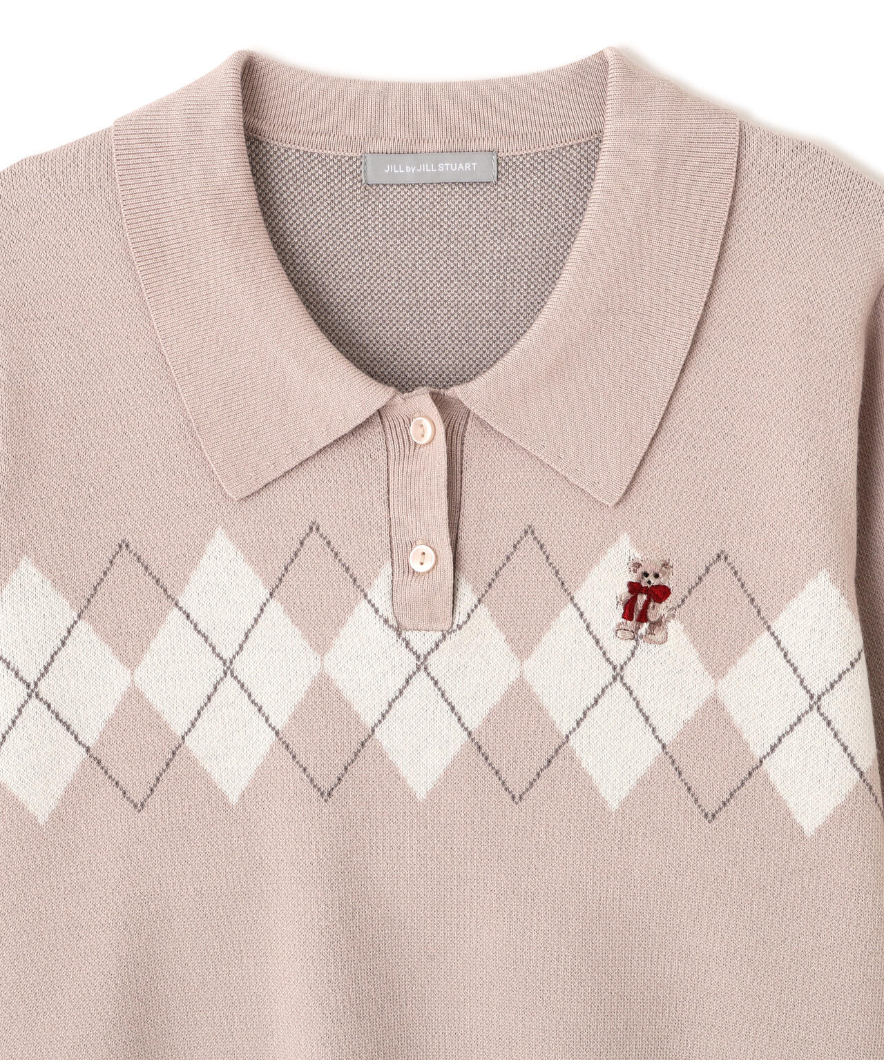 ＜ＢＥＡＲシリーズ＞ポロ襟アーガイルニット