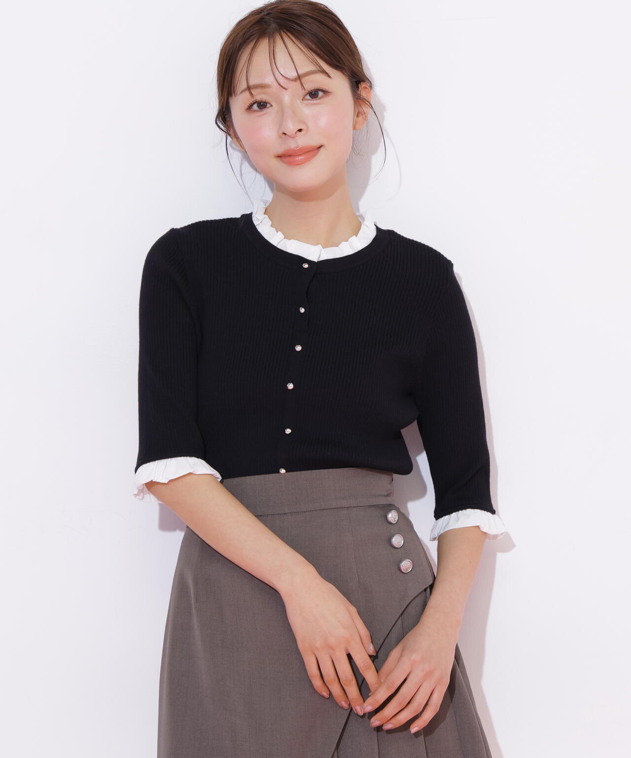 フリルカラーリブニット | JILL by JILL STUART（ジル バイ ジル