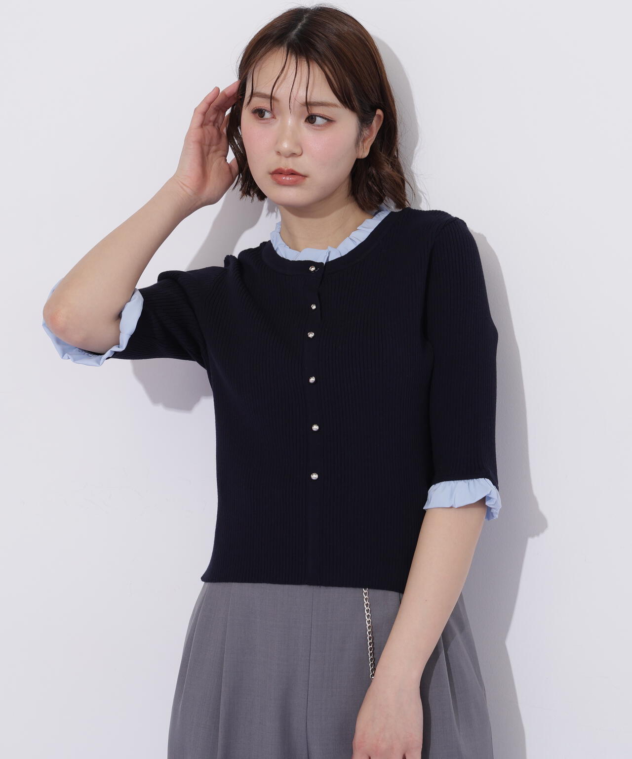 フリルカラーリブニット | JILL by JILL STUART（ジル バイ ジル
