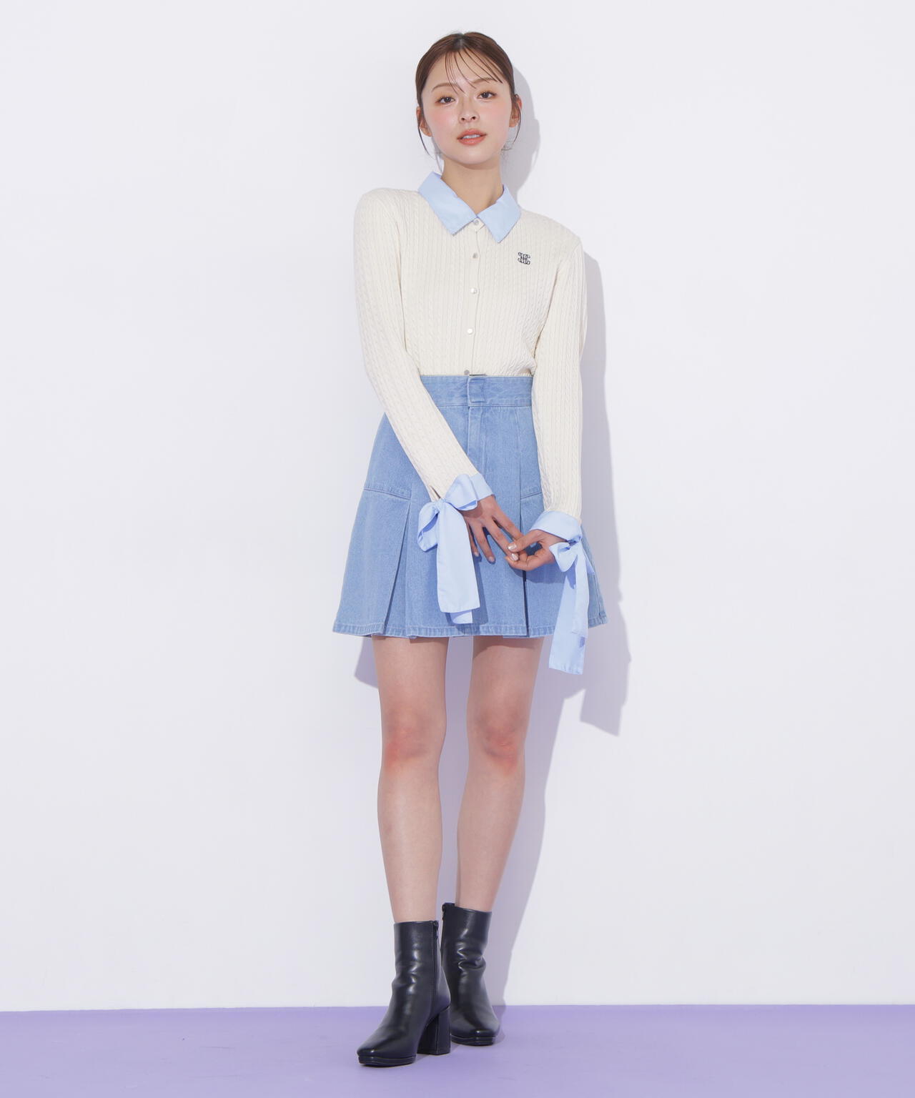 袖リボンケーブルカーディガン | JILL by JILL STUART（ジル バイ ジル