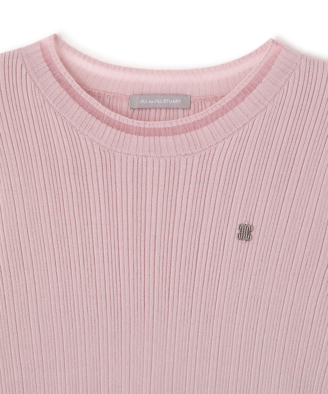 　袖シアースリットニット