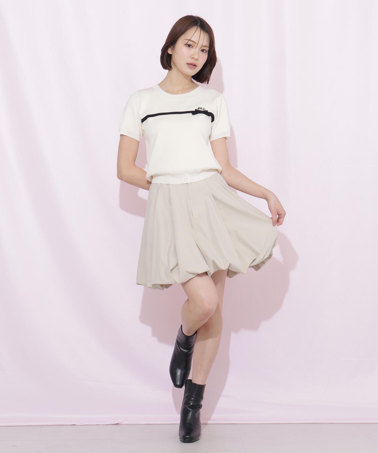 ラインリボン半袖ニット | JILL by JILL STUART（ジル バイ ジル