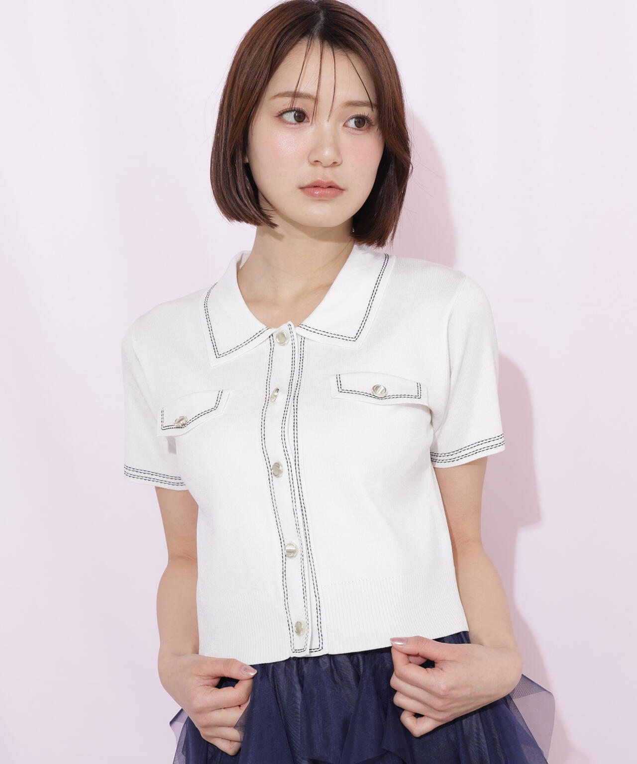 ステッチポロニット | JILL by JILL STUART(ジル バイ ジル ステッチポロニット | JILL by JILL STUART(ジル バイ ジル