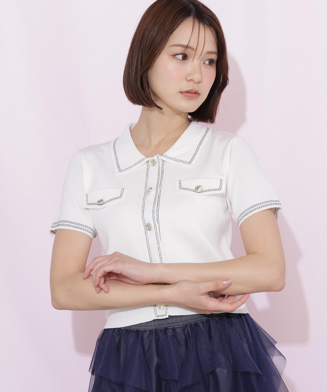ステッチポロニット | JILL by JILL STUART（ジル バイ ジル