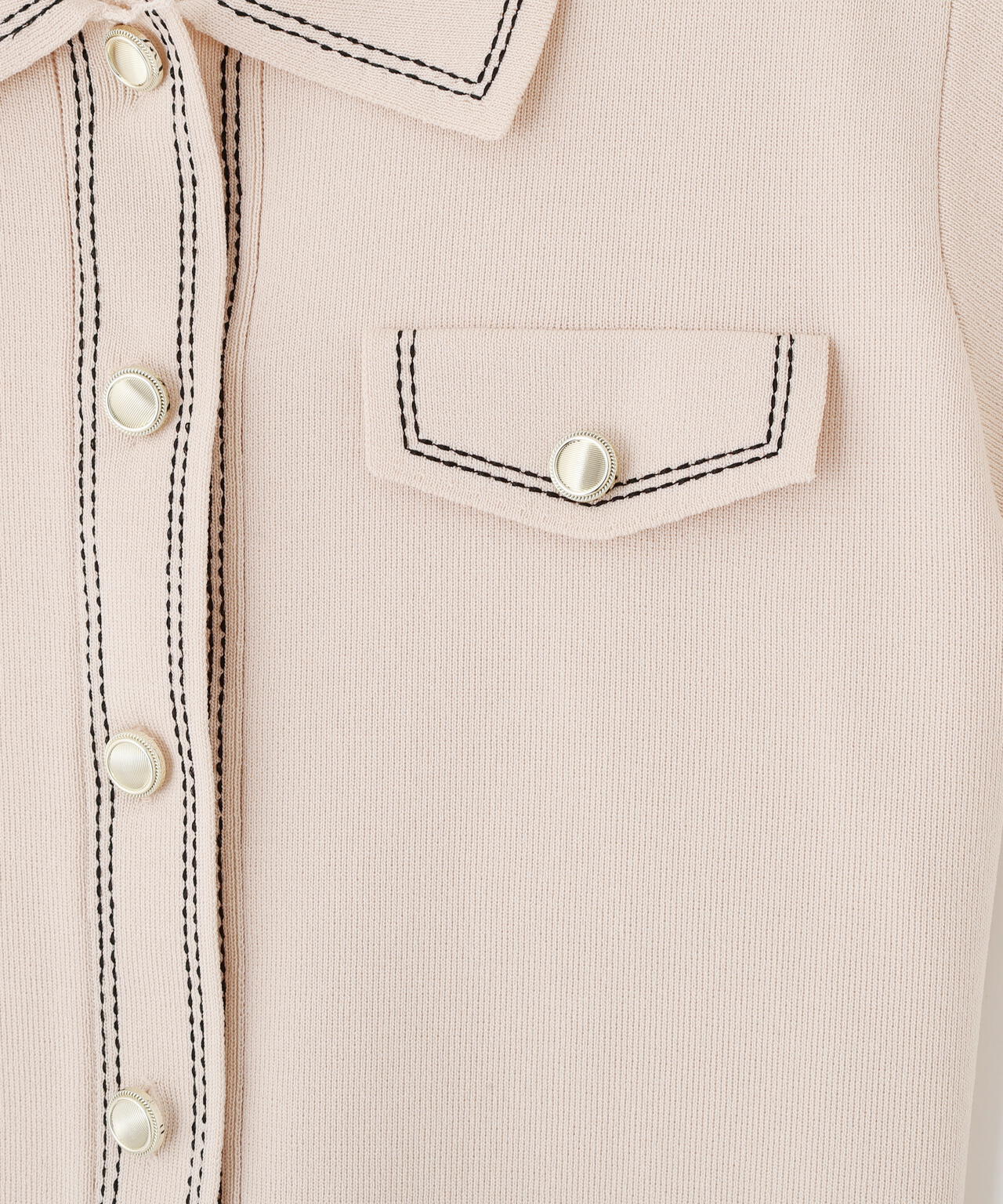 ステッチポロニット