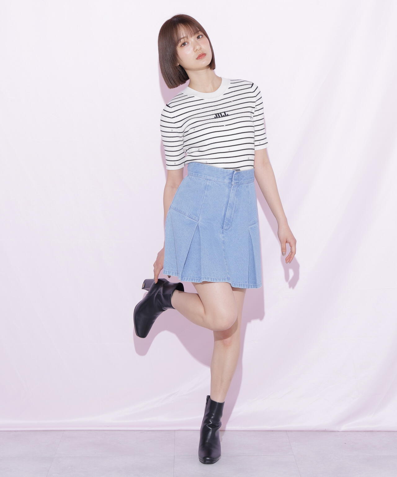 半袖ビジューコンパクトニット | JILL by JILL STUART（ジル バイ ジル