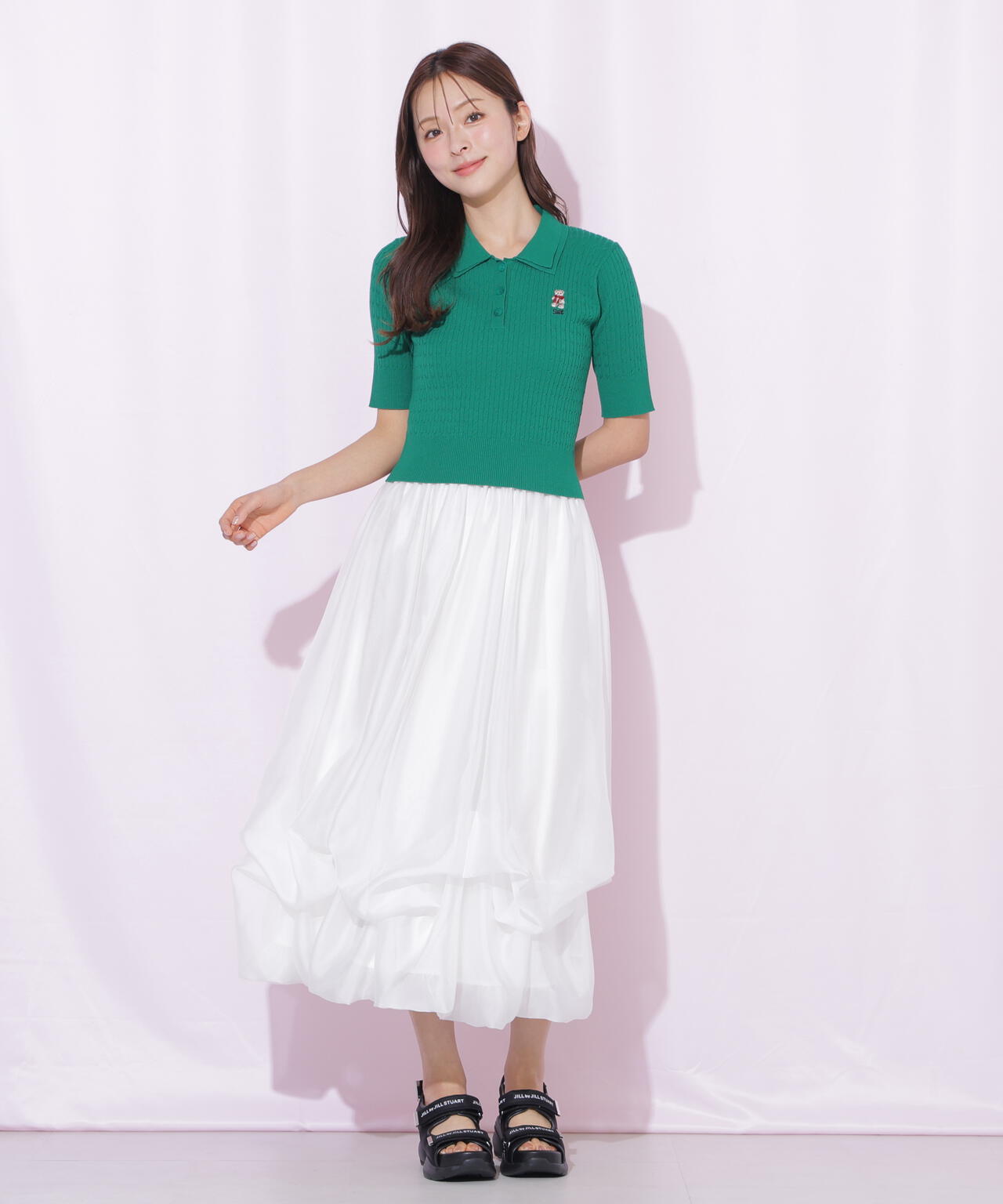BEARシリーズ＞ダブルカラーケーブルニット | JILL by JILL STUART