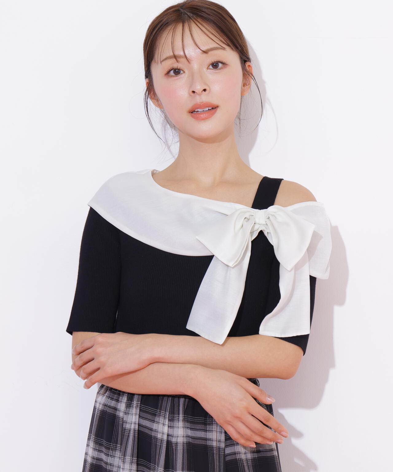 半袖アシメリボンニット | JILL by JILL STUART（ジル バイ ジル