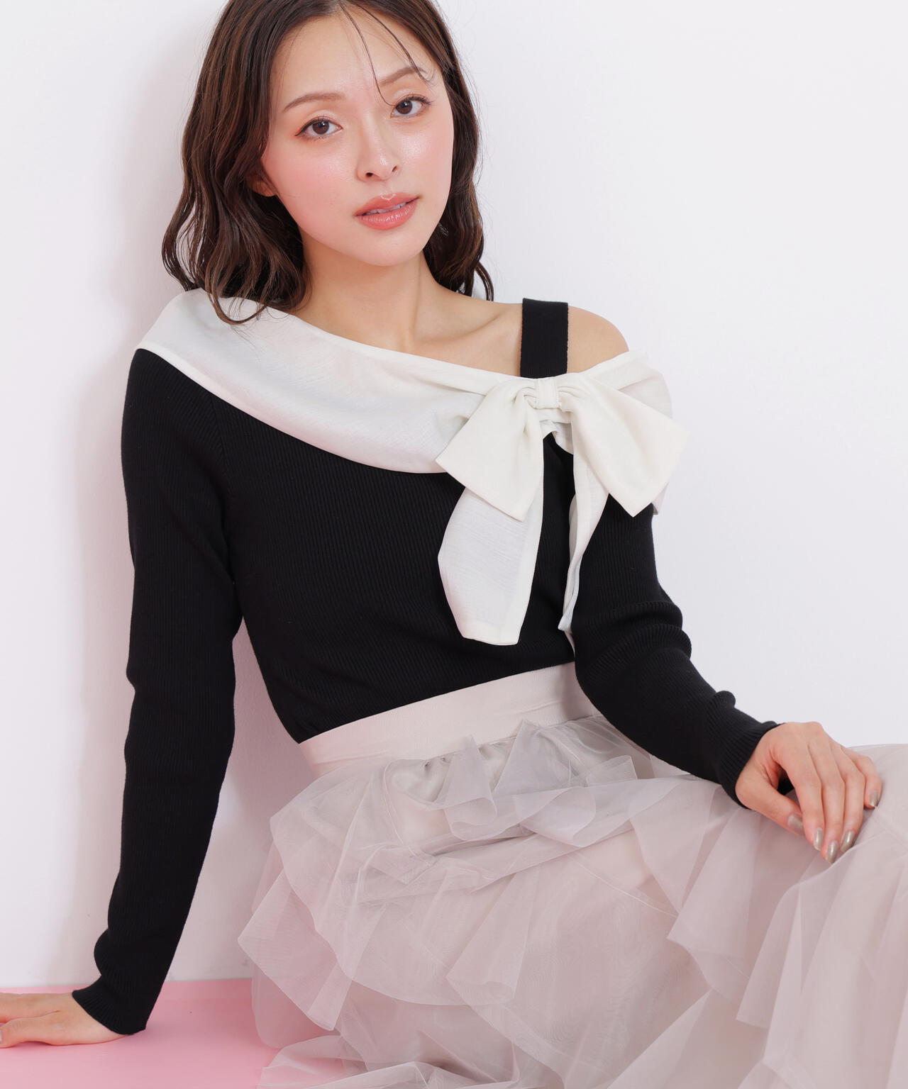 アシメリボンニット | JILL by JILL STUART（ジル バイ ジル