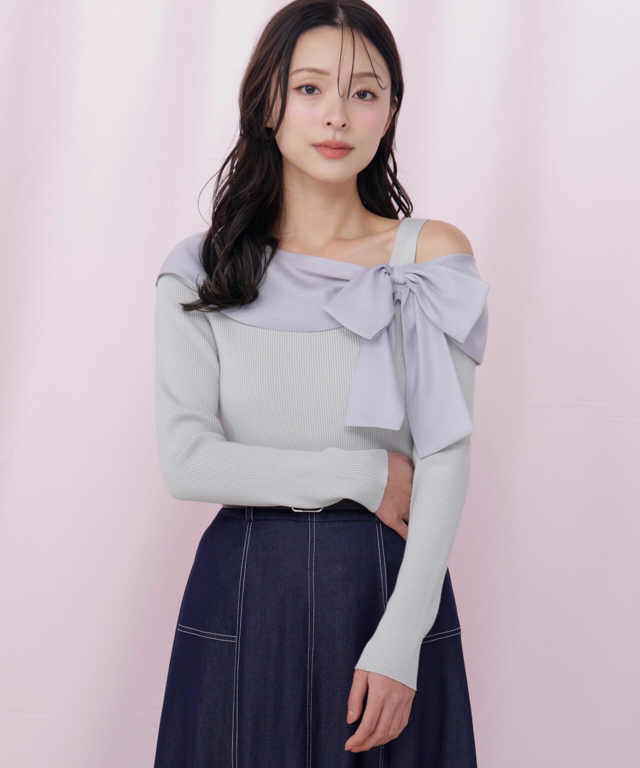 アシメリボンニット | JILL by JILL STUART（ジル バイ ジル