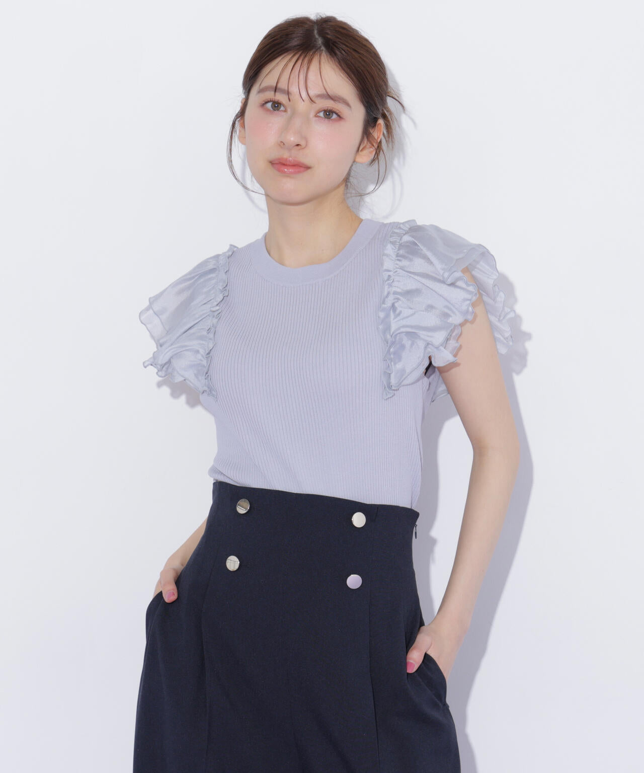 ジルバイジルスチュアートリブベーシックフレアスリーブニット JILL by JILLSTUART - 未使用タグ付き♡リブベーシックフレアスリーブ