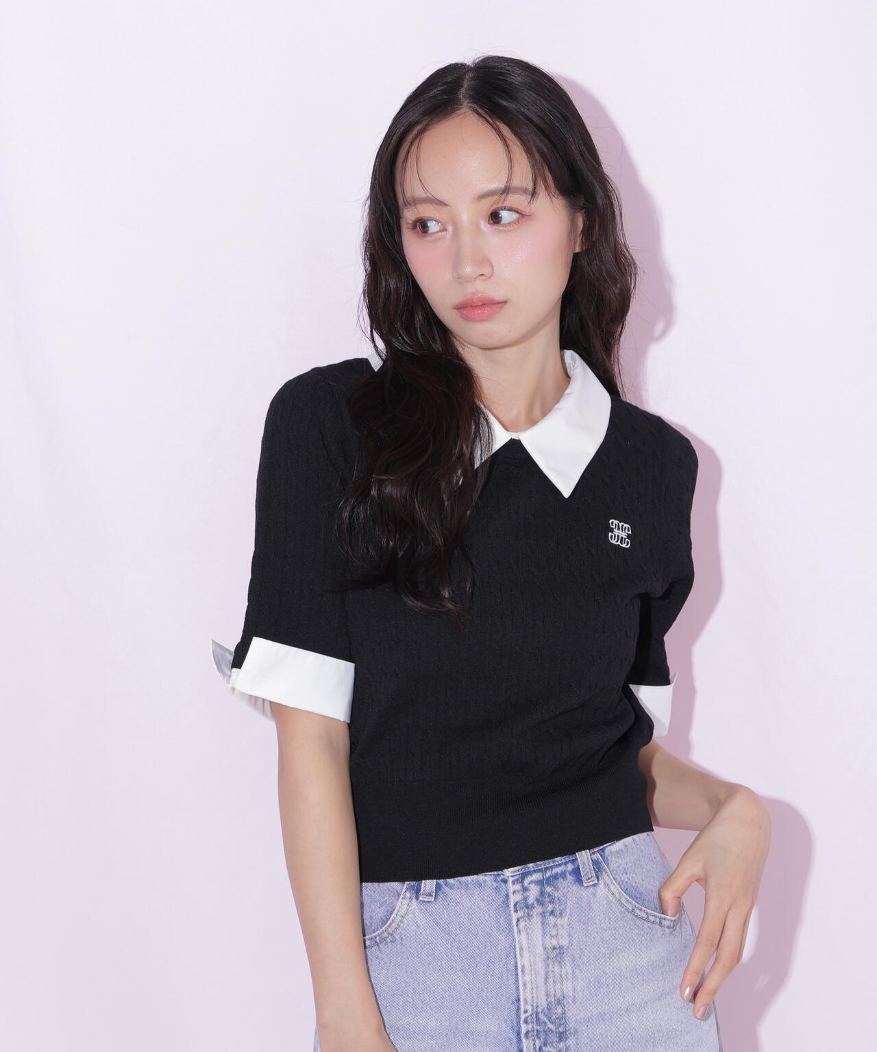 シャツ襟レイヤードニット | JILL by JILL STUART（ジル バイ ジル