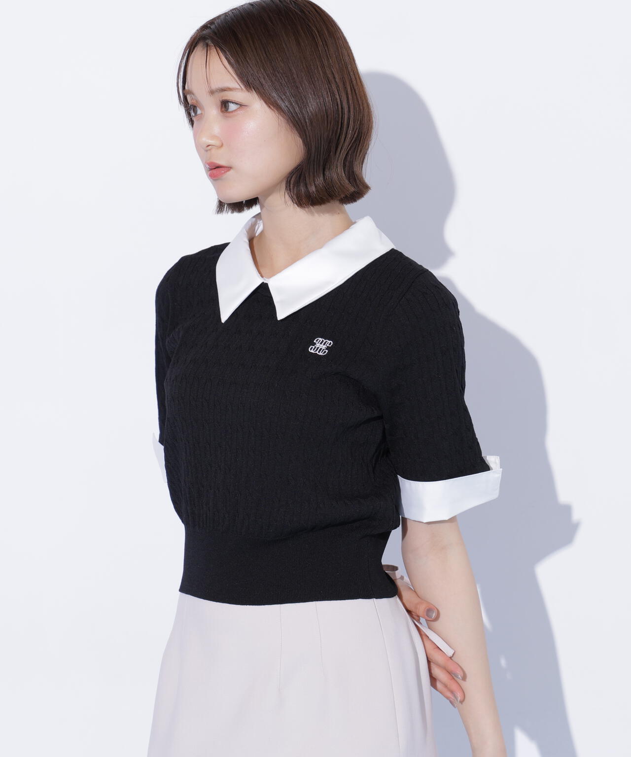 シャツ襟レイヤードニット | JILL by JILL STUART（ジル バイ ジル