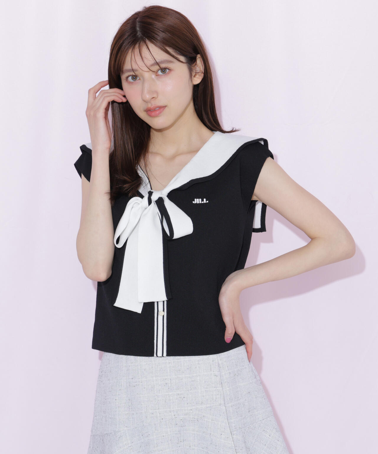 リボンセーラーカラーニット | JILL by JILL STUART（ジル バイ ジル