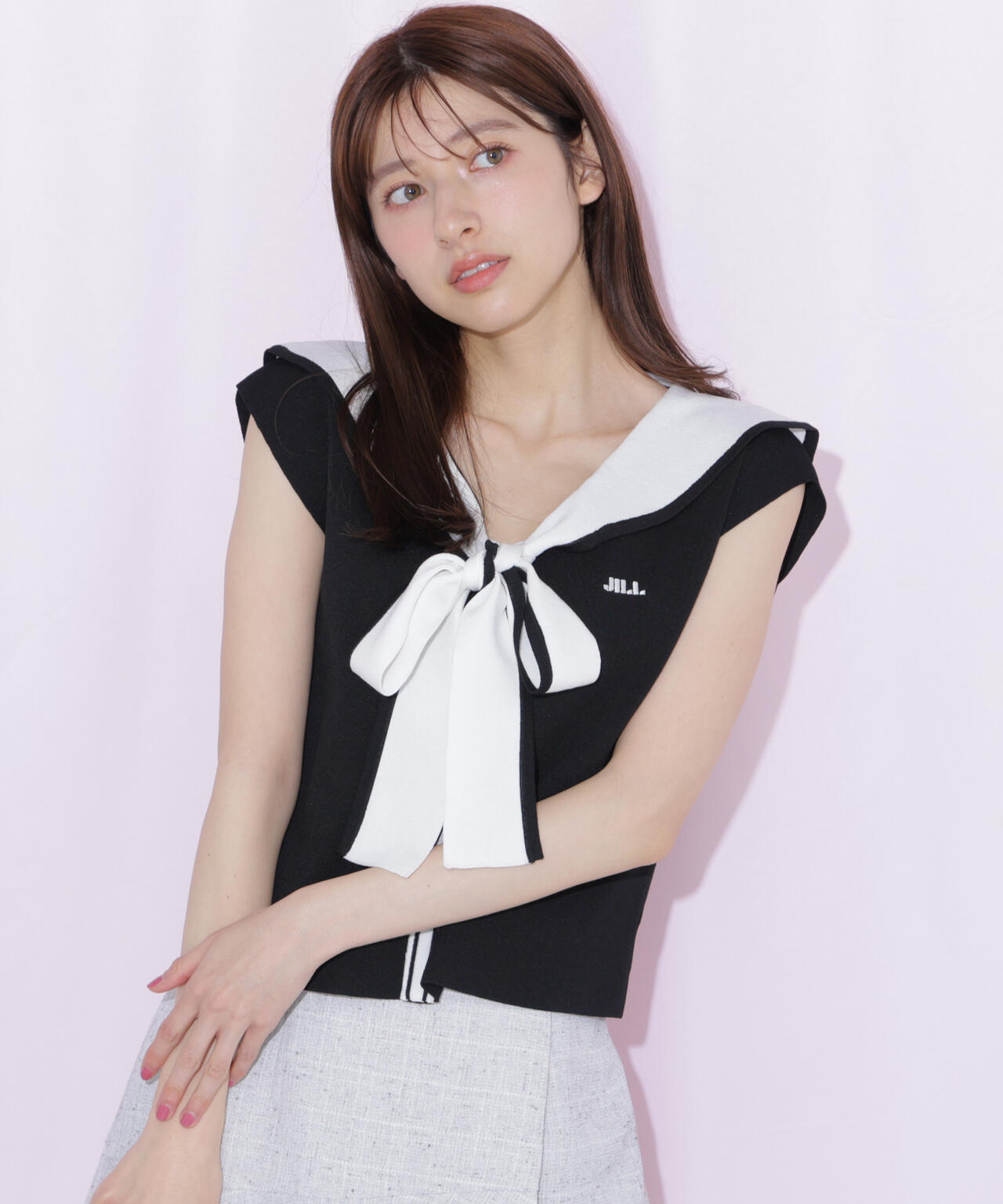 リボンセーラーカラーニット | JILL by JILL STUART（ジル バイ ジル