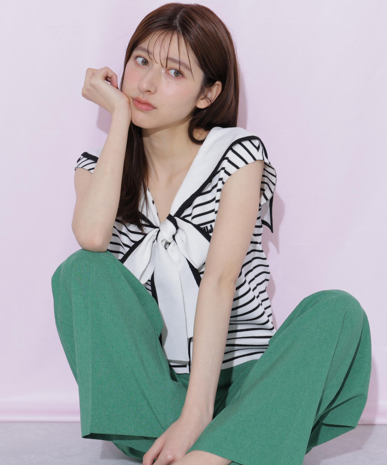 リボンセーラーカラーニット | JILL by JILL STUART（ジル バイ ジル