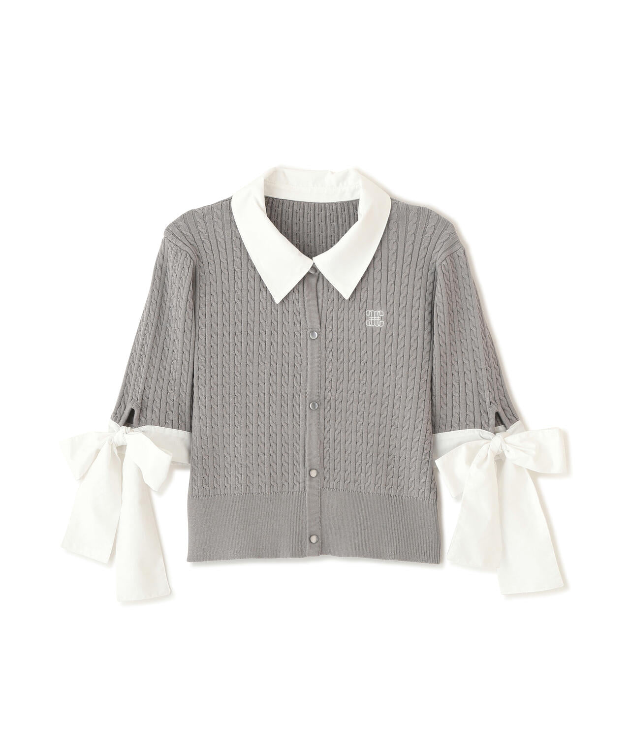 袖リボンケーブルカーディガン半袖 | JILL by JILL STUART（ジル バイ
