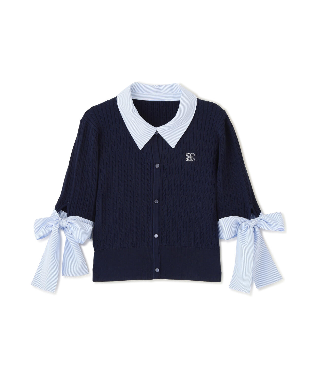 袖リボンケーブルカーディガン半袖 | JILL by JILL STUART（ジル バイ