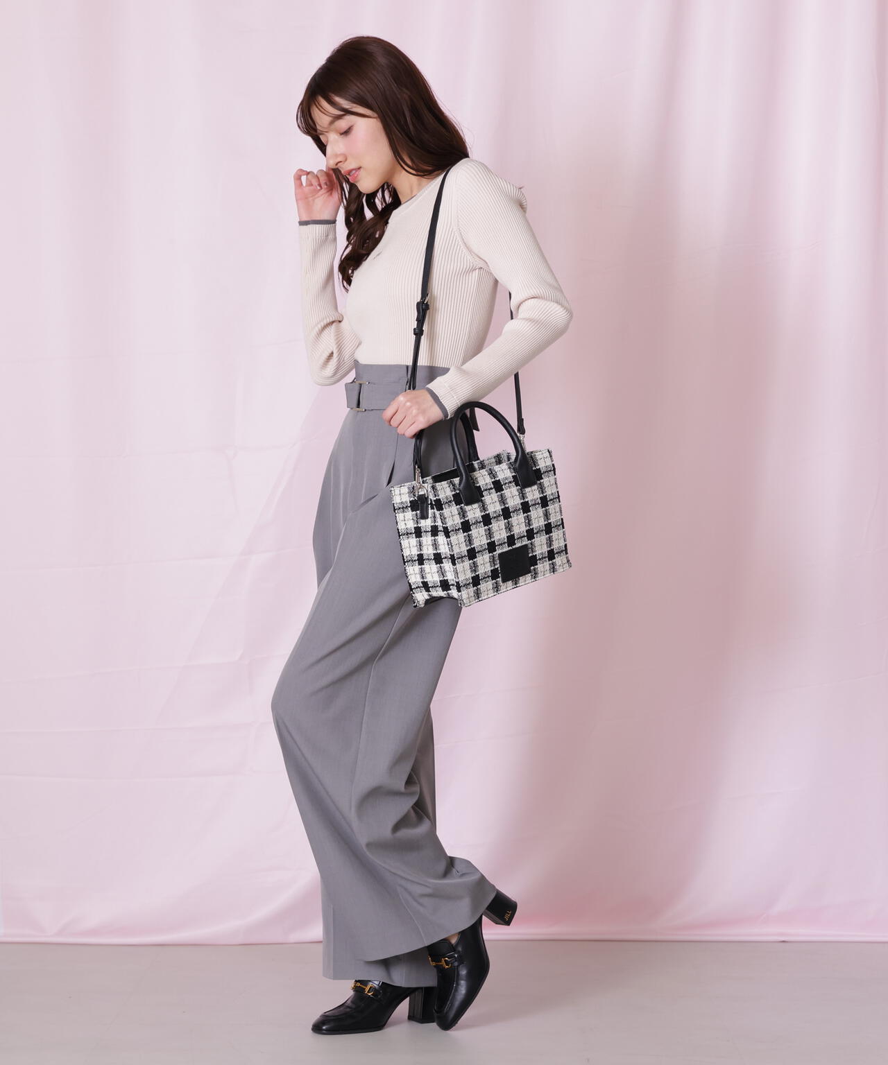 ツイードチェックトートバッグ | JILL by JILL STUART（ジル バイ ジル