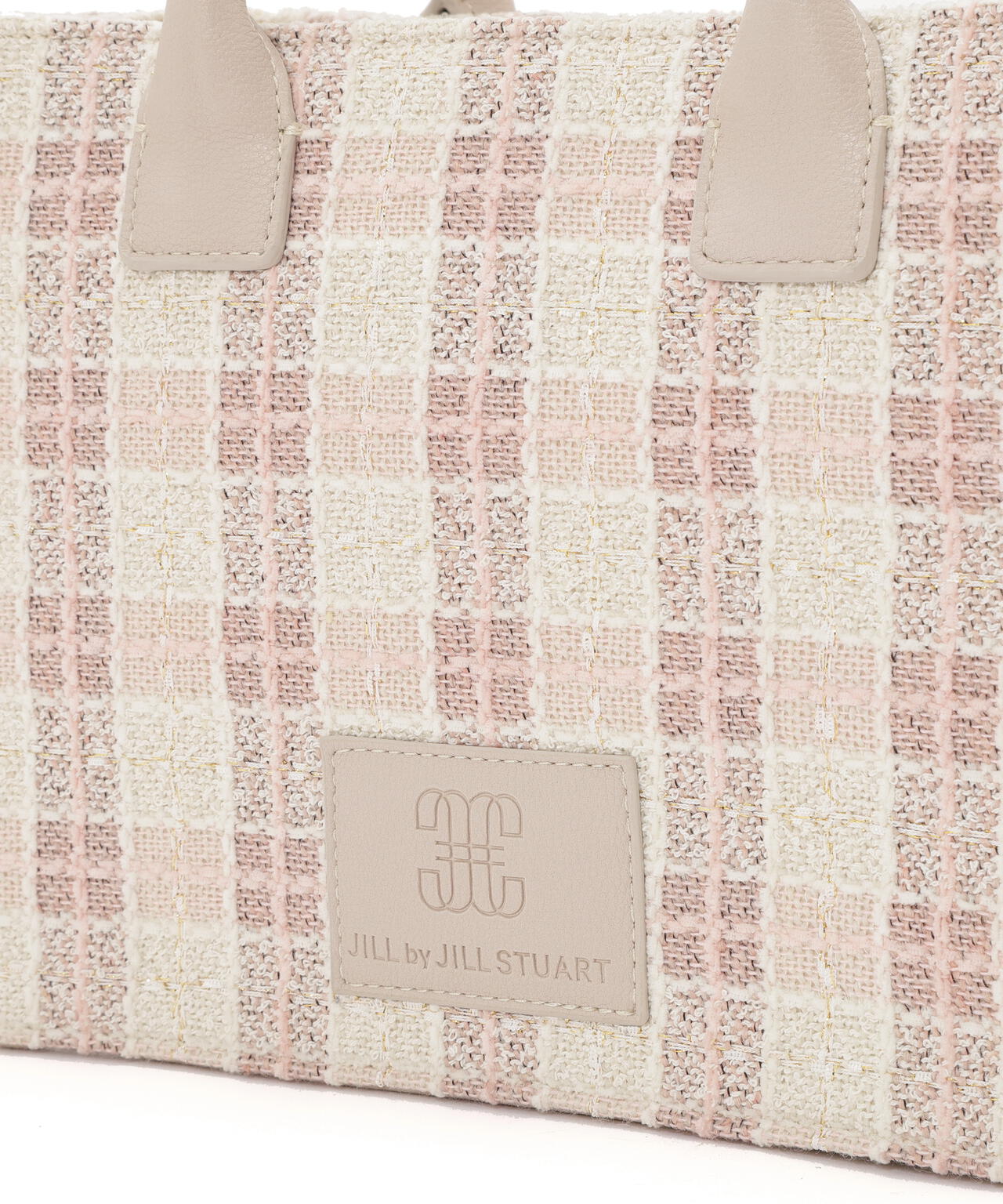 ツイードチェックトートバッグ