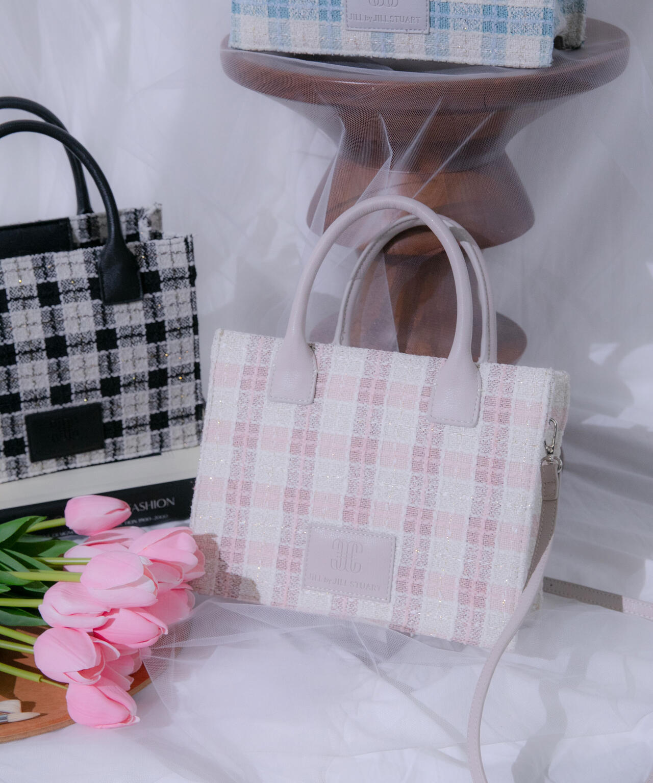 ツイードチェックトートバッグ | JILL by JILL STUART（ジル バイ ジル