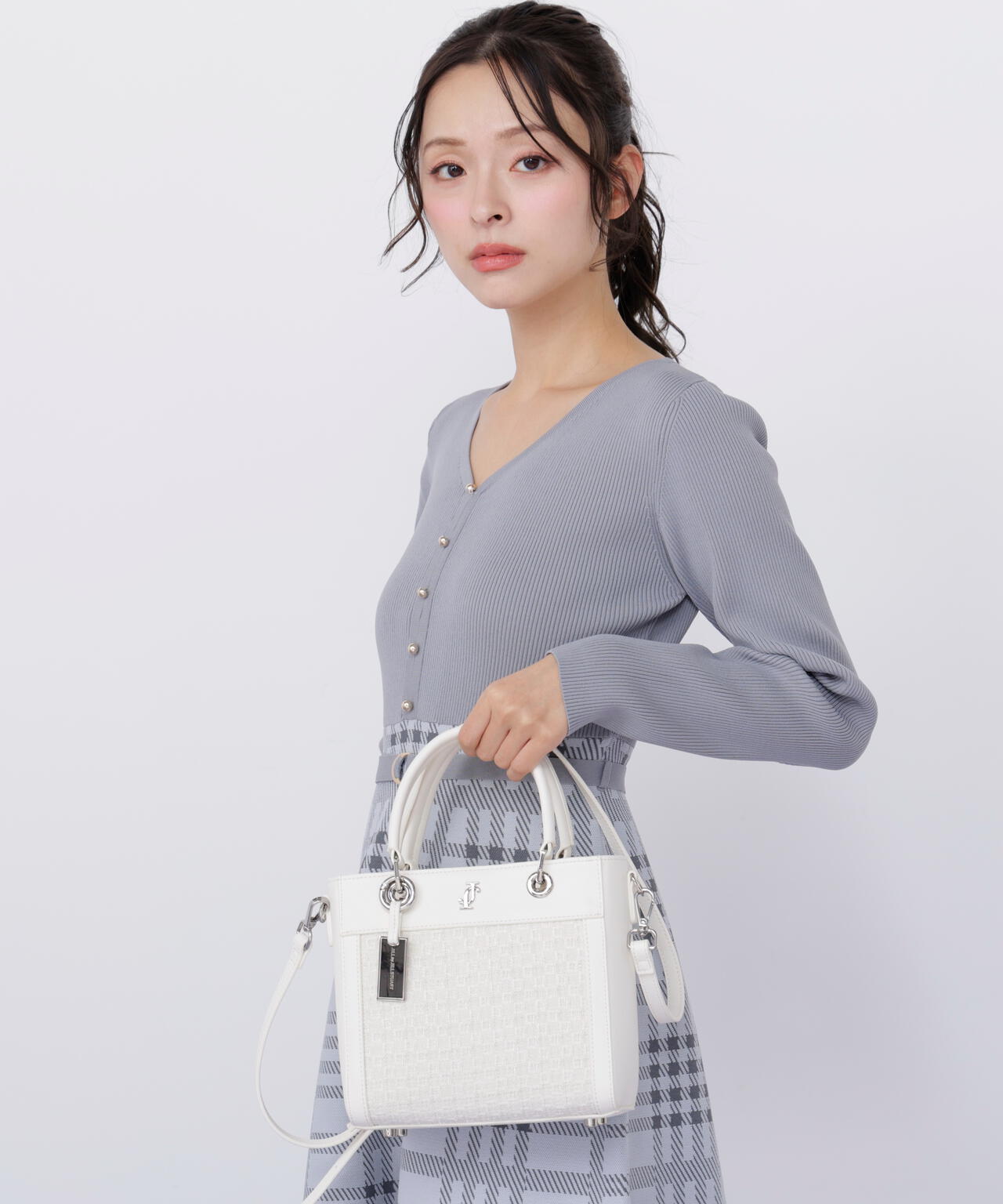 クロスJツイードトートバッグ