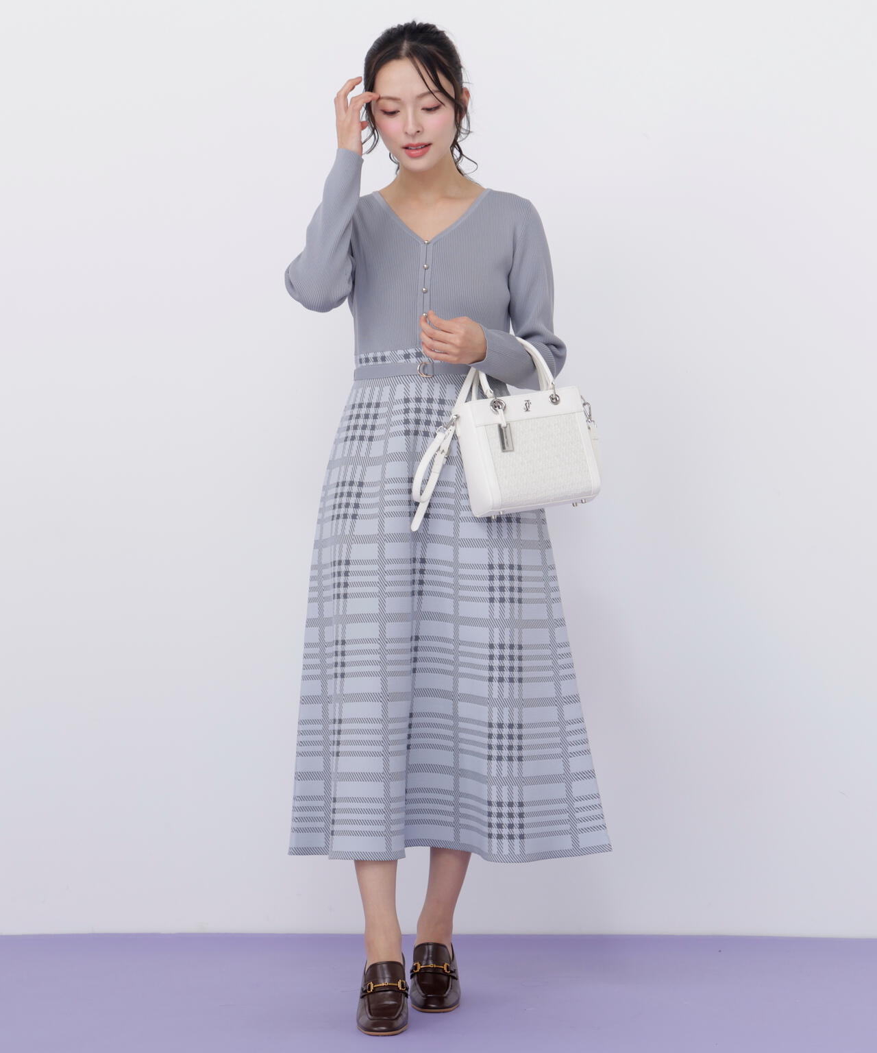 クロスJツイードトートバッグ