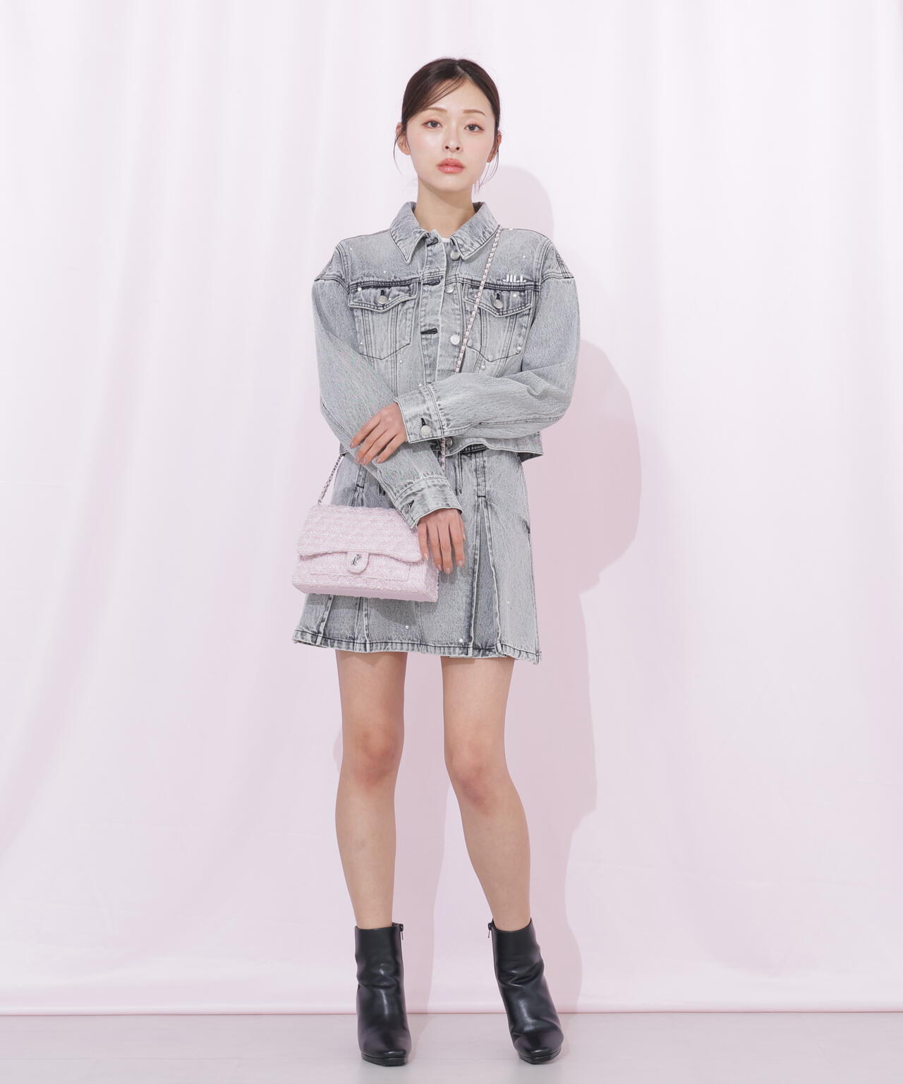 ツイードキルティングチェーンバッグ