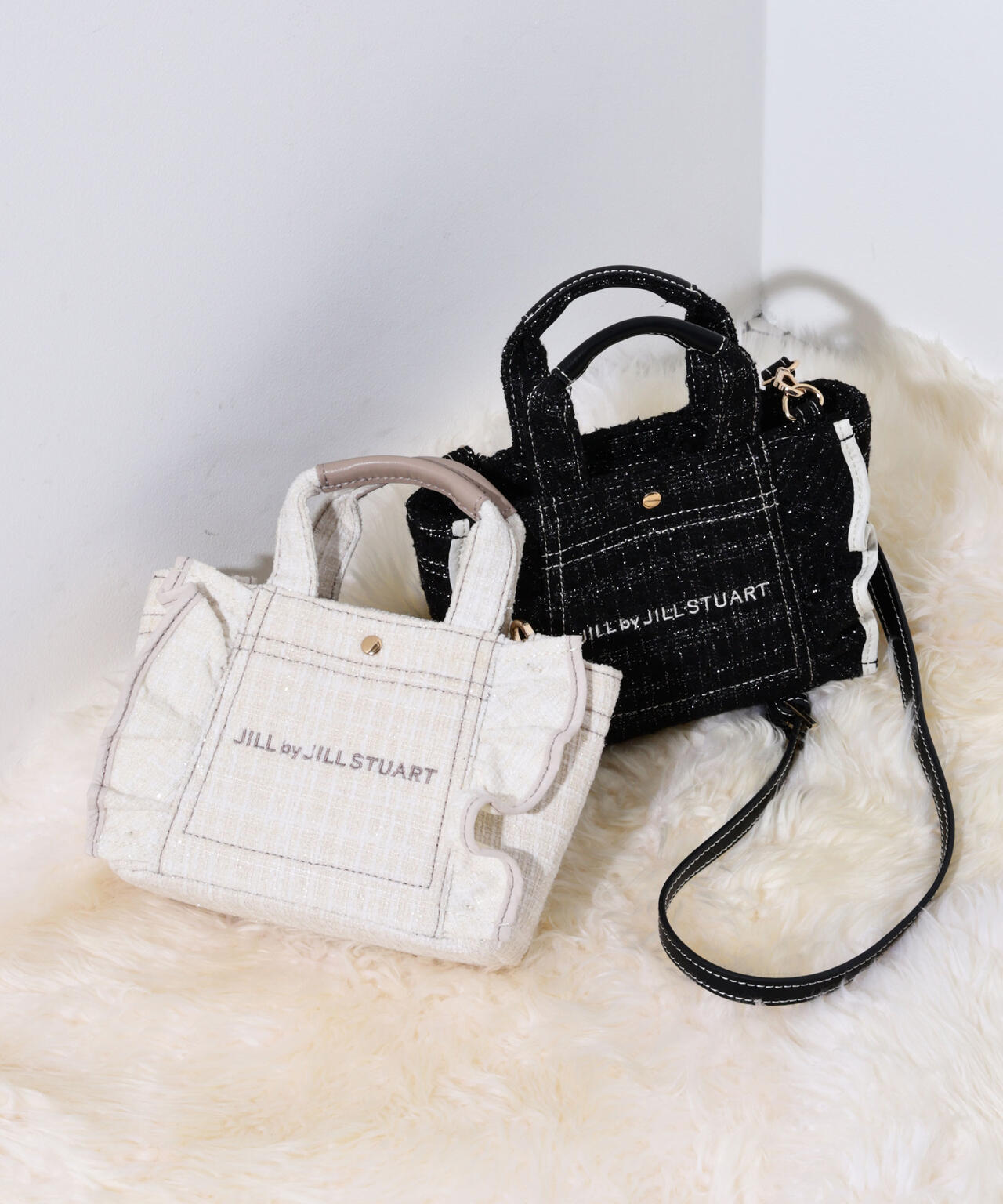 フリルトートミニ＞ツイード | JILL by JILL STUART（ジル バイ ジル