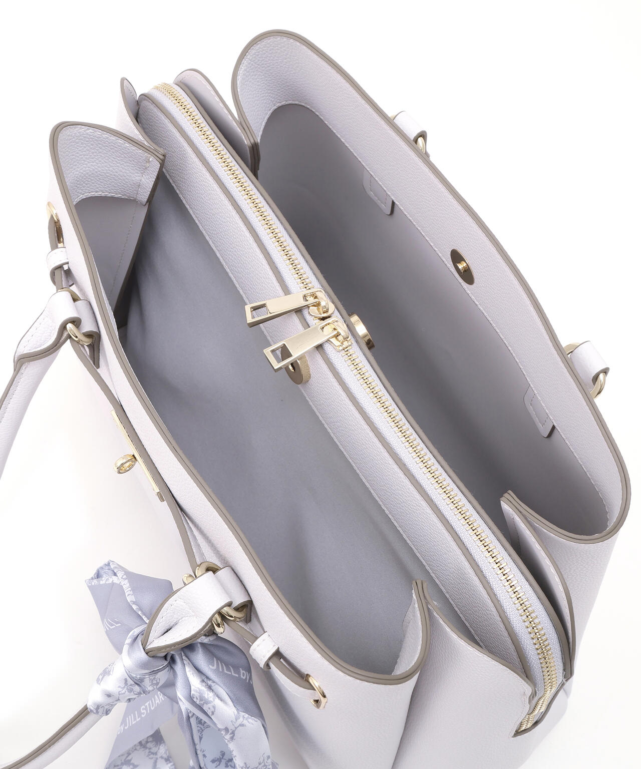 スカーフ付きベルテッドトート