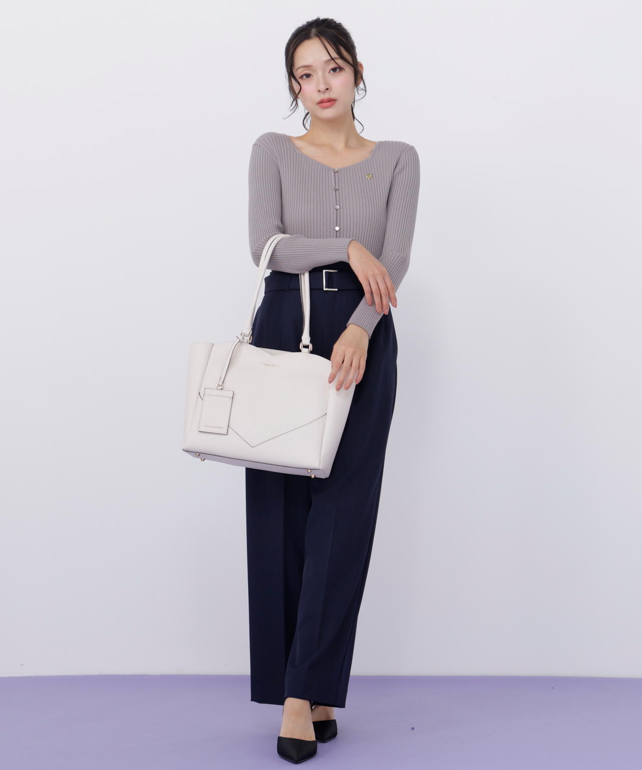 ハートカッティングA4トートバッグ