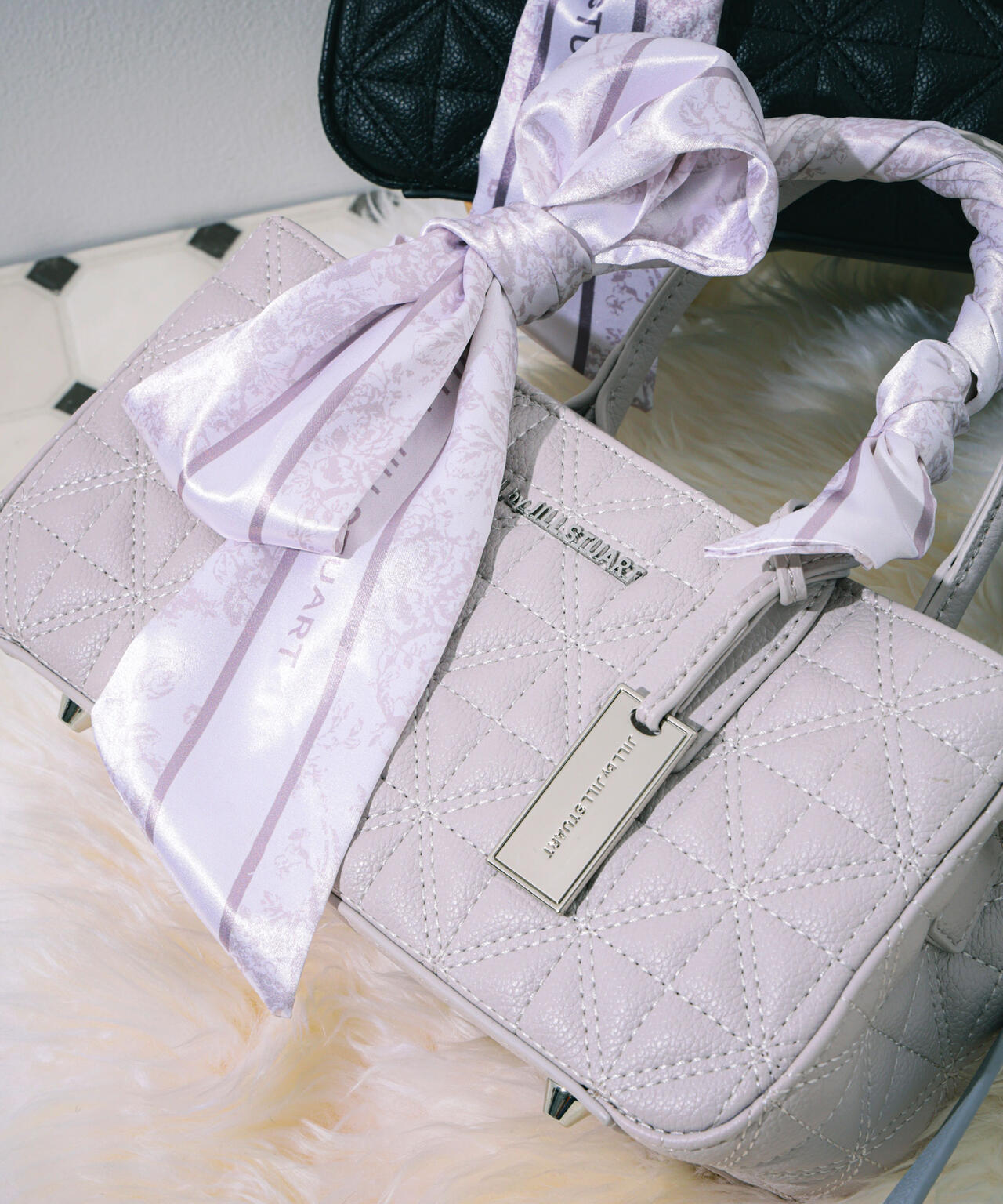 スカーフキルティングトートバッグ