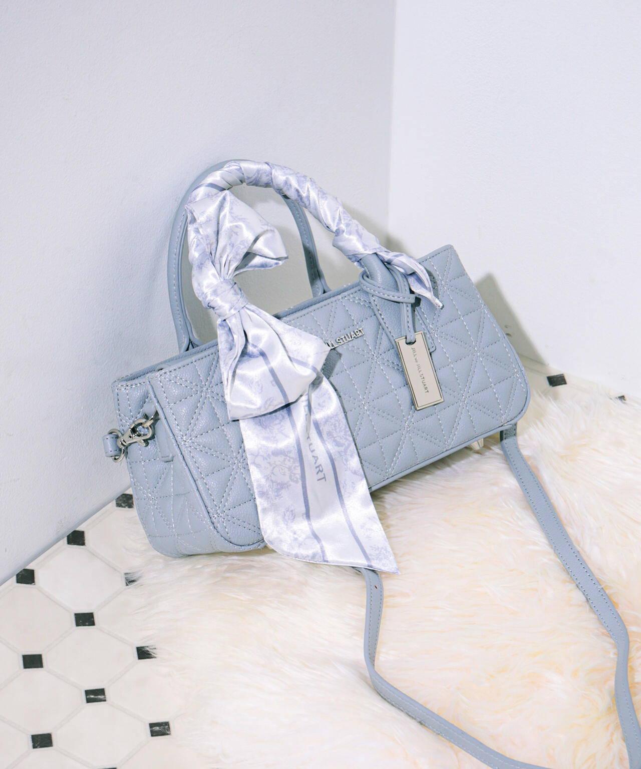 スカーフキルティングトートバッグ