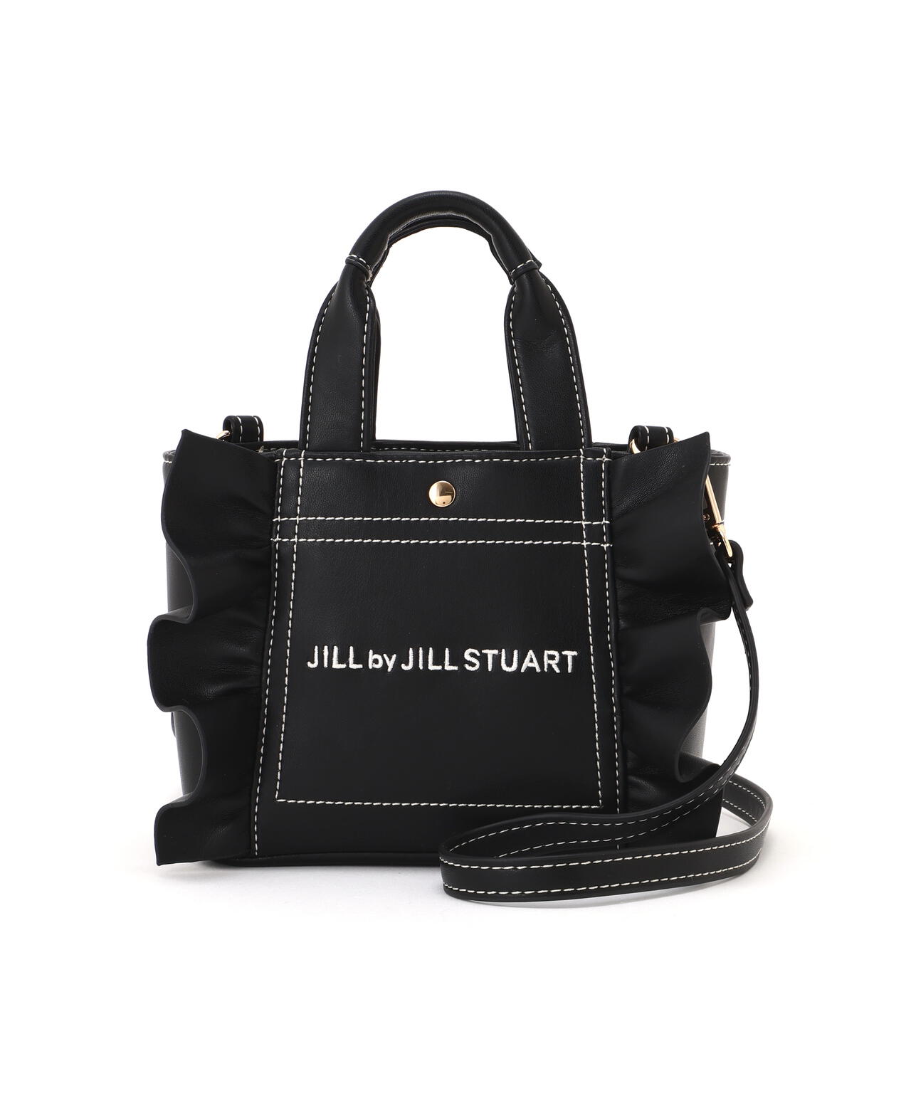 ＜フリルトートミニ＞フェイクレザー