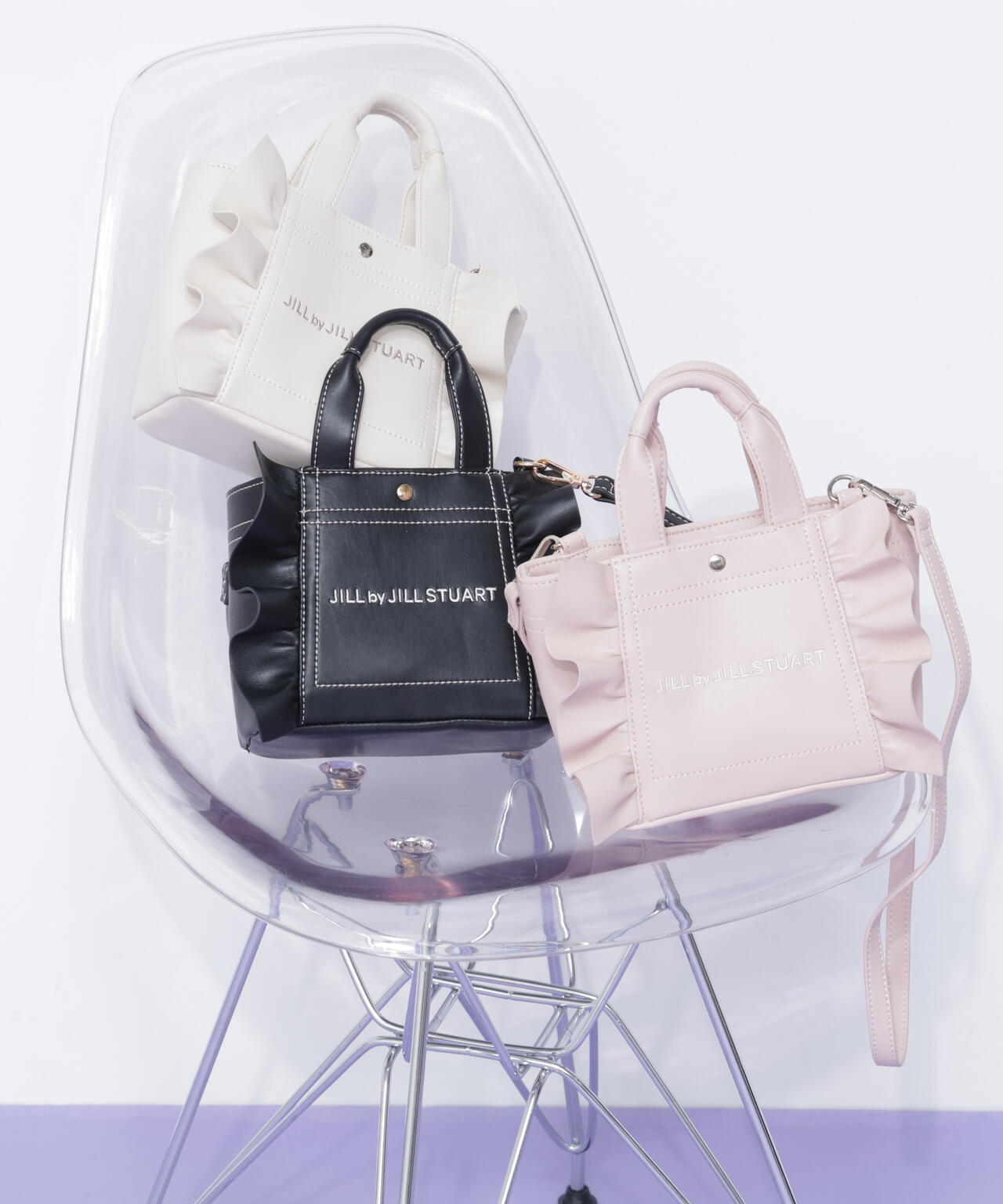 フリルトートミニ＞フェイクレザー | JILL by JILL STUART（ジル バイ