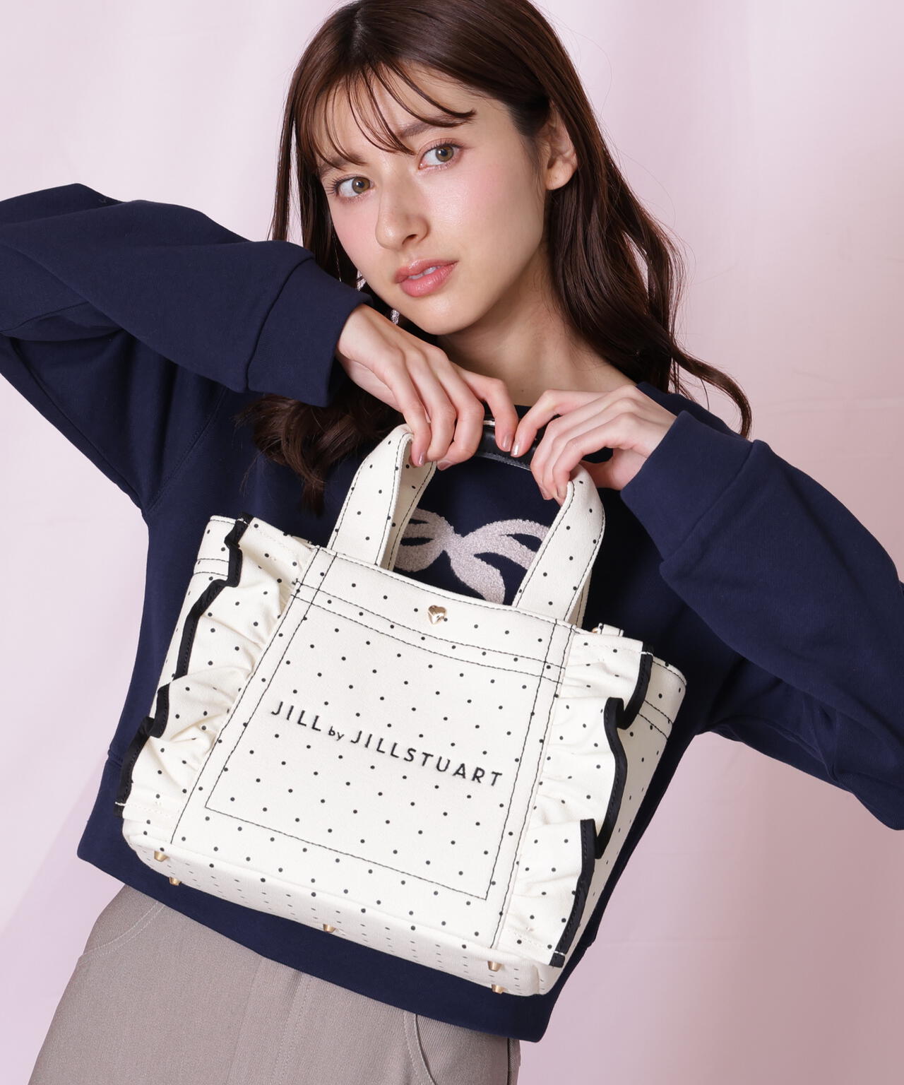 バレンタインフリルトートバッグ