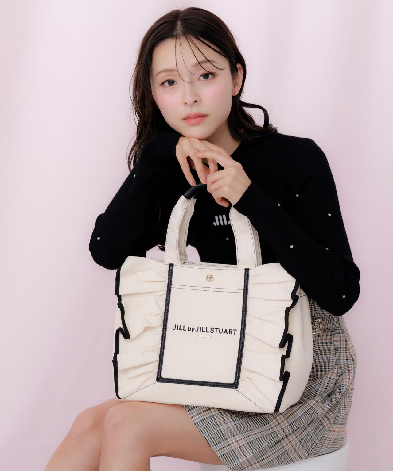 JILL by JILL STUART フリルトート大　ジルスチュアート　ジル フリルトート大 | JILL by JILL STUART（ジル バイ ジルスチュアート