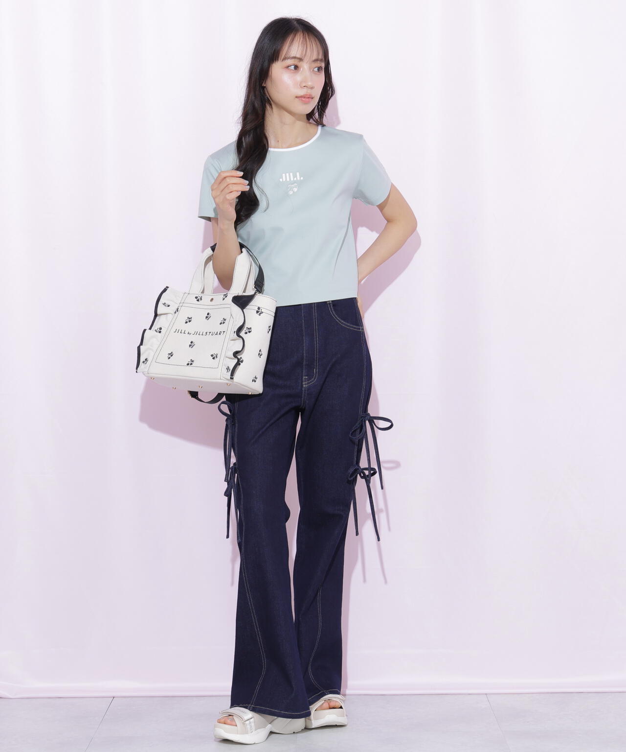 ＜Cherryシリーズ＞フリルトートバッグ