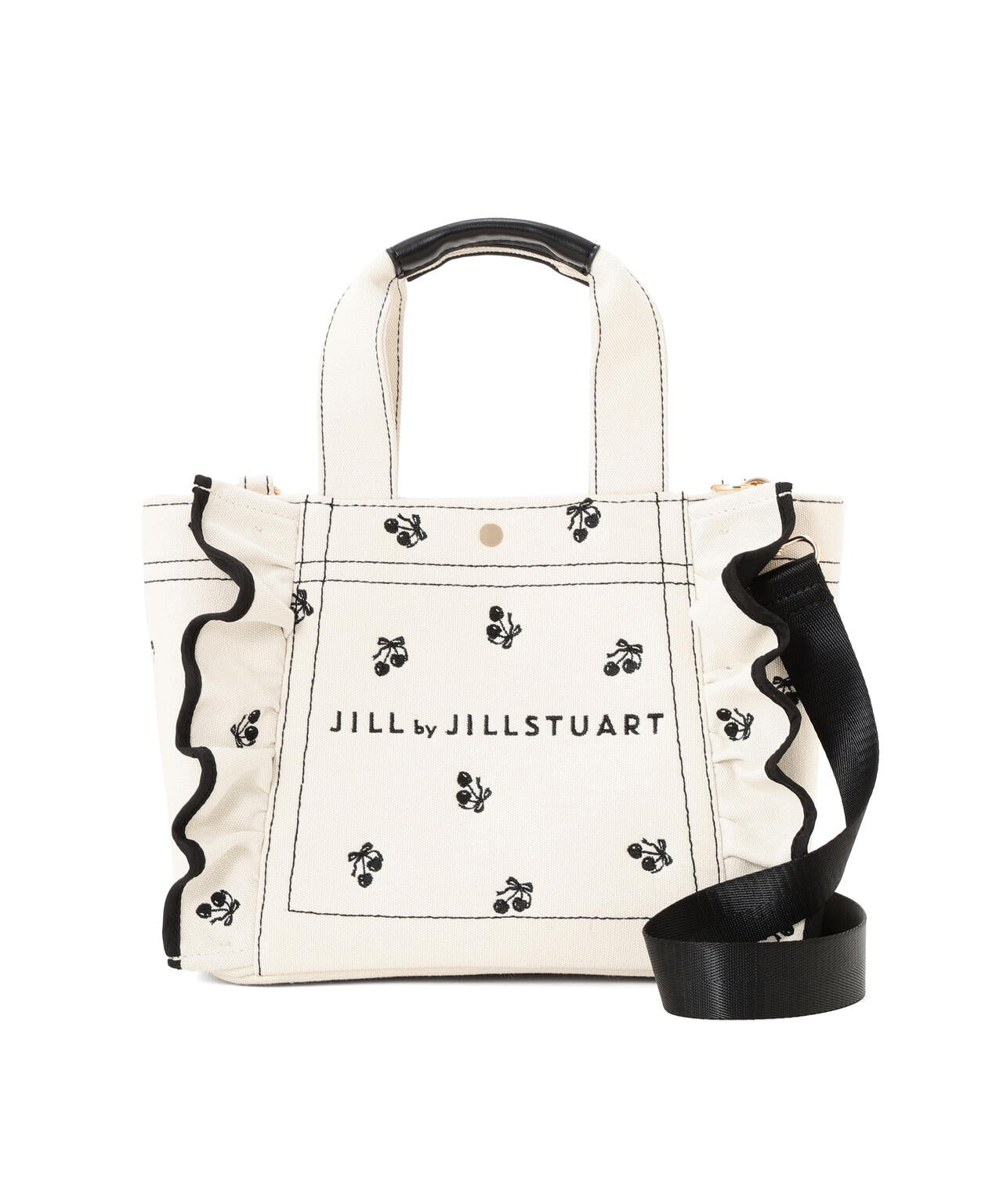 ジルスチュアートバッグ★ブラック、ホワイト Cherryシリーズ＞フリルトートバッグ | JILL by JILL STUART（ジル