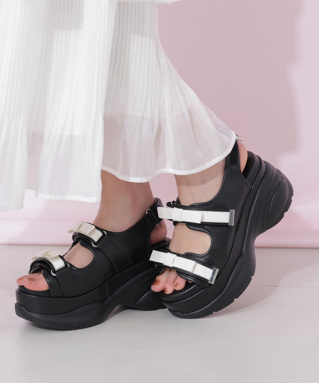 ダブルリボンサンダル