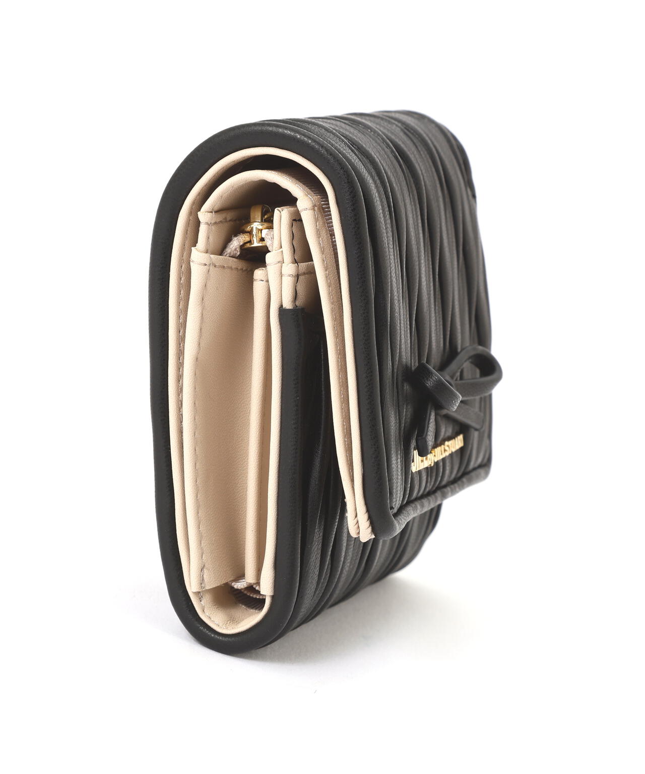 ミニリボンパフィフラップウォレット